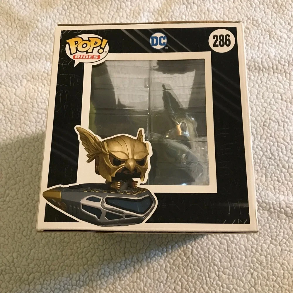 Funko Pop Rides Black Adam Hawkman in Cruiser 286 DC Vinyl Figure Gold Hero